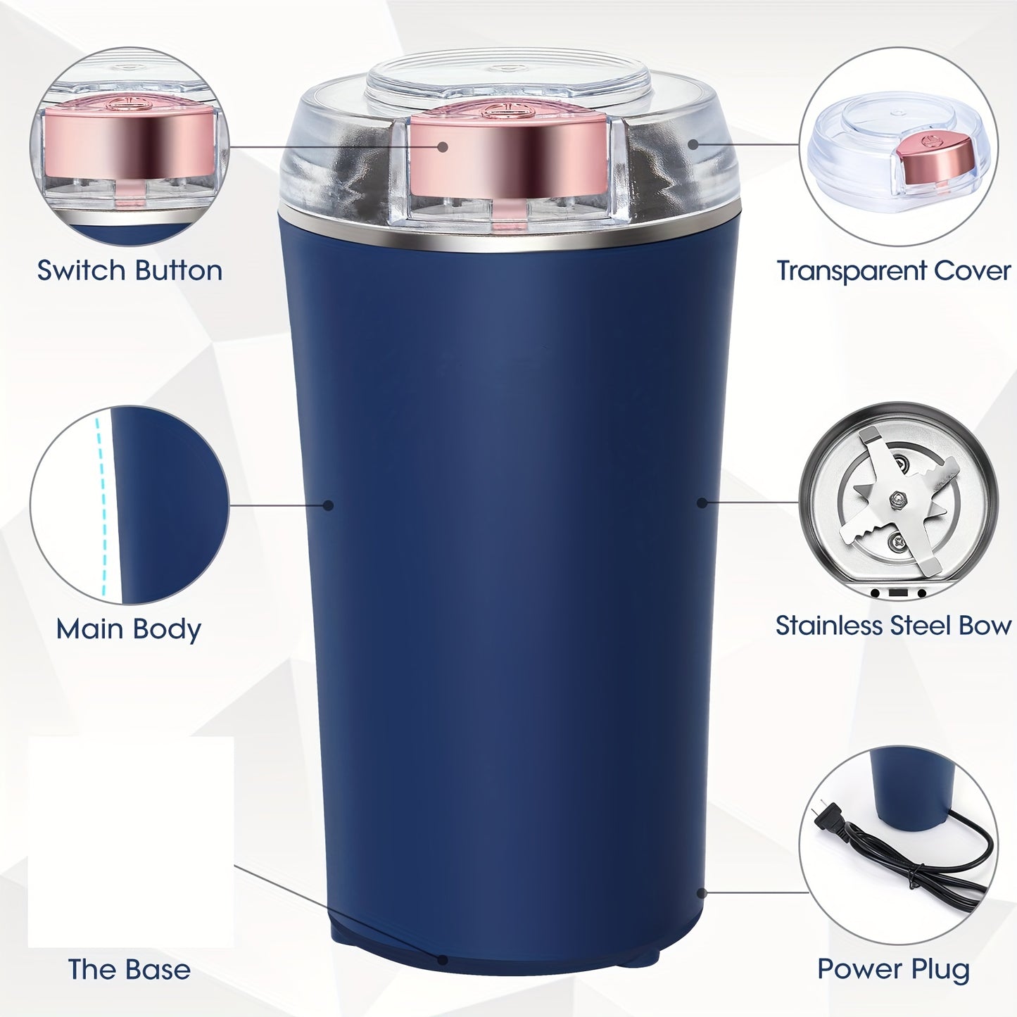 SteelGrind Mini: Portable Stainless Steel Electric Grinder