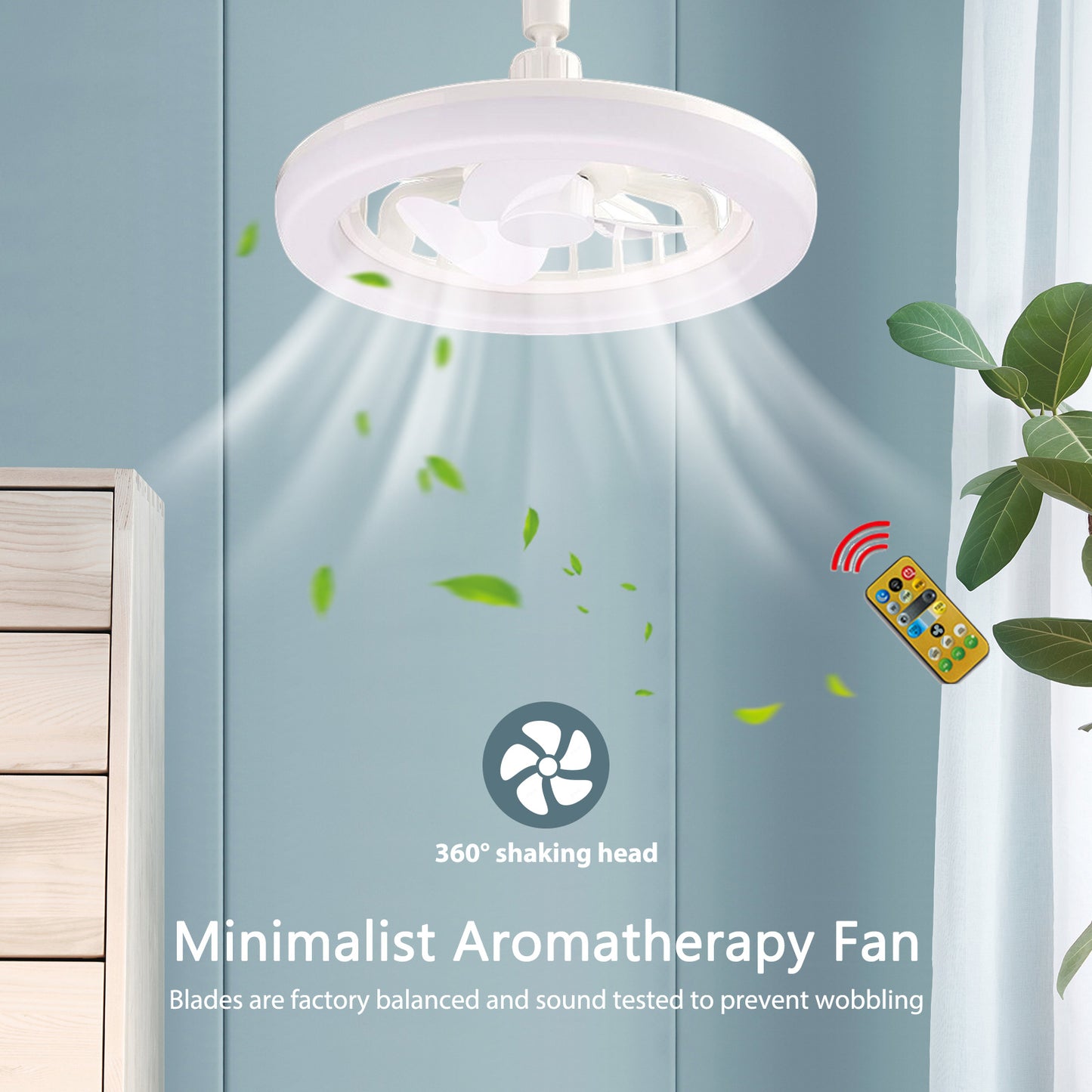 LuminAir 360° Ceiling Fan with MultiColor Light and Remote Control