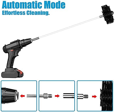 LintMaster Pro: 16-Foot Dryer Vent Cleaner Kit with Innovative Reusable Nylon Brush and Drill Attachment for Effortless Cleaning