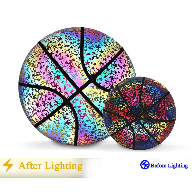 Holographic Glowing Reflective Basketball