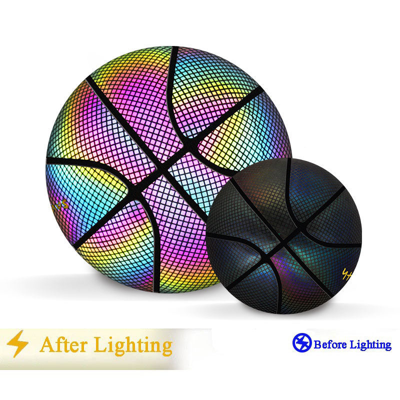 Holographic Glowing Reflective Basketball