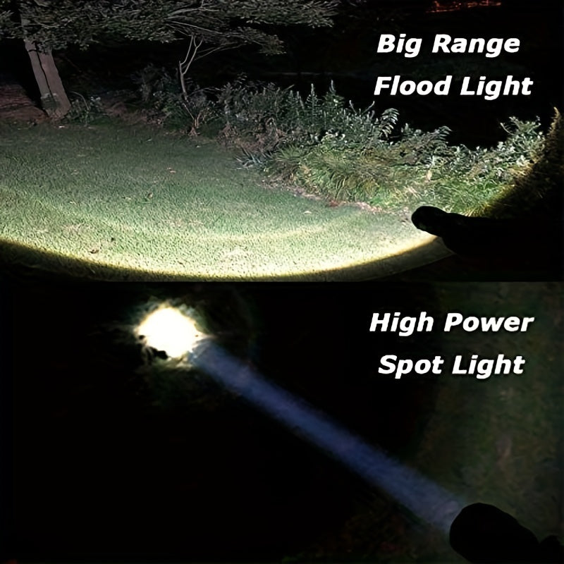 2000LM Waterproof Flashlight Built in Battery USB Charging