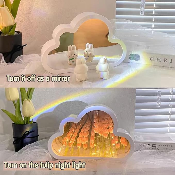 Starry Tulip Mirror Night Light