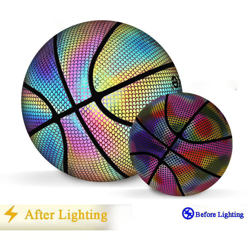 Holographic Glowing Reflective Basketball