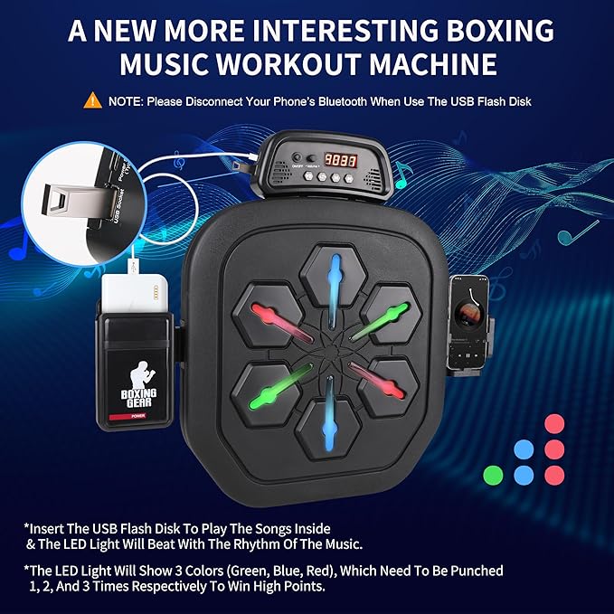 Elite Music Boxing Training Machine + Gloves