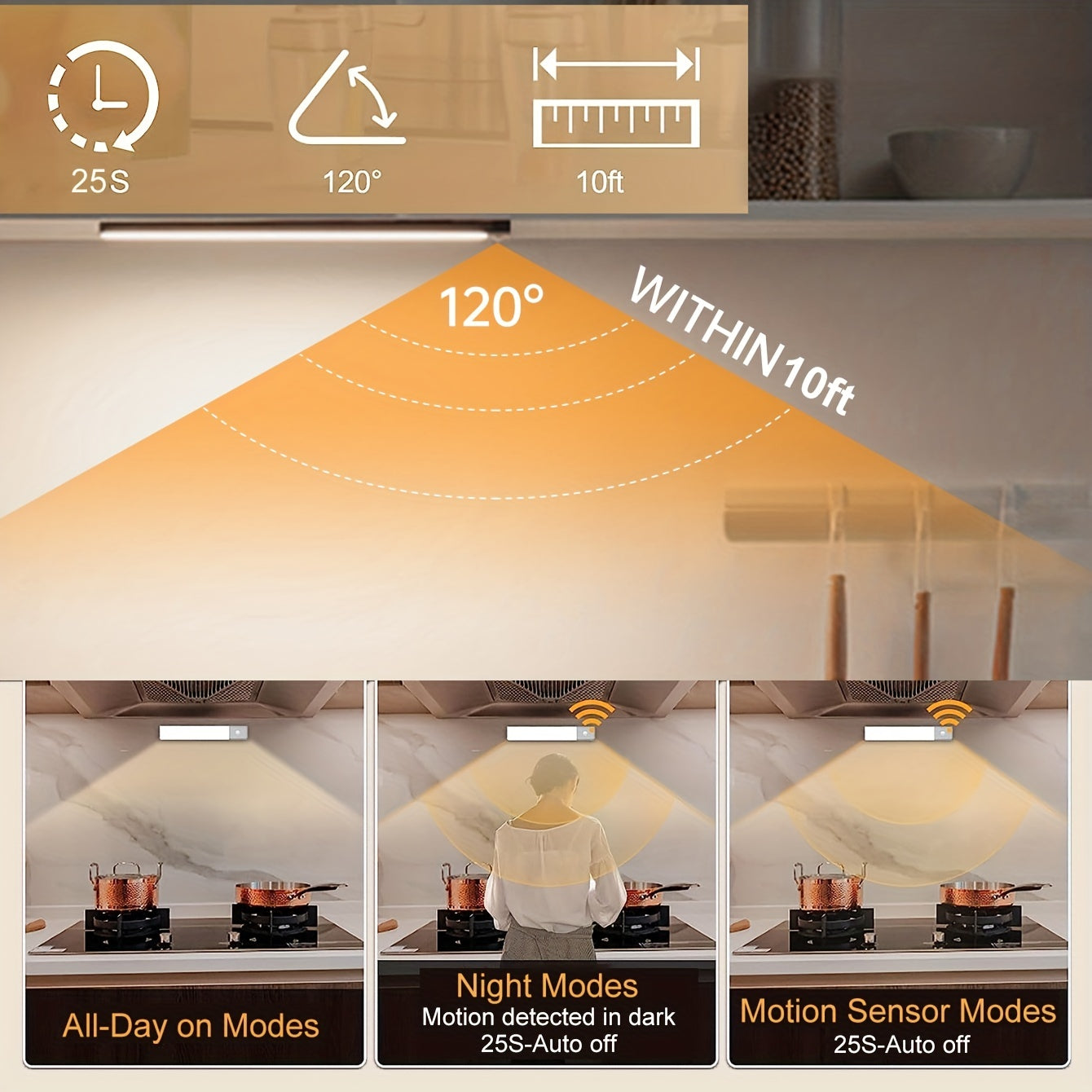 1pc LED Motion Sensor Cabinet Light