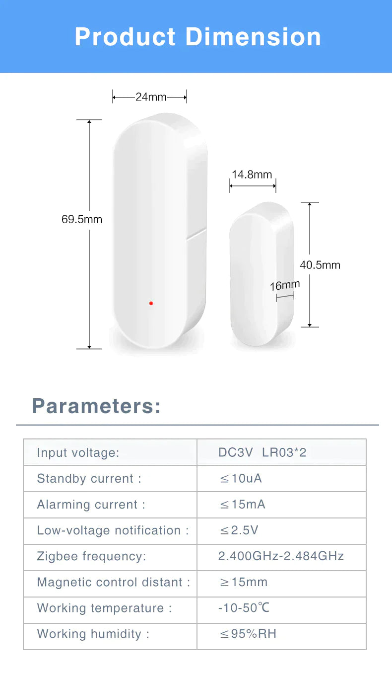 Allurefy Home Security - Product Dimension