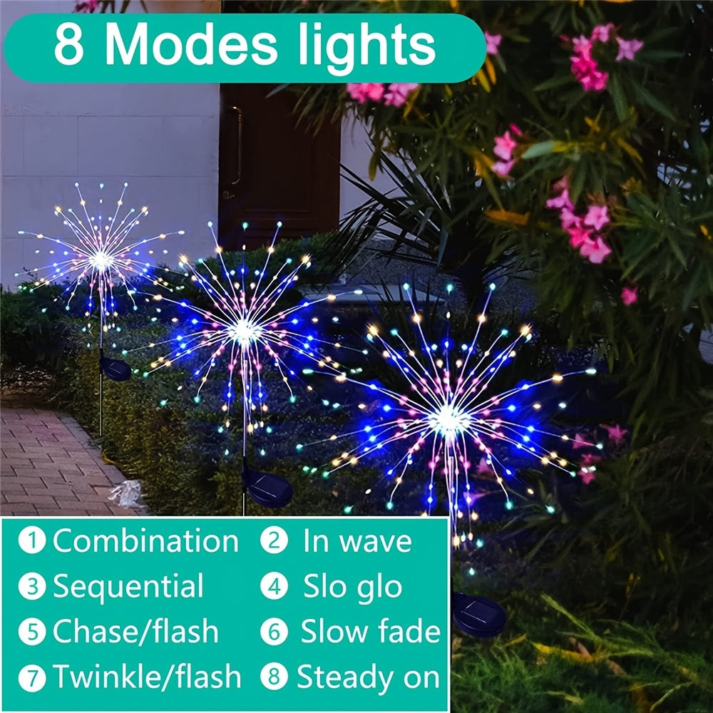 1 Pack IP65 Solar Firework Light Outdoor