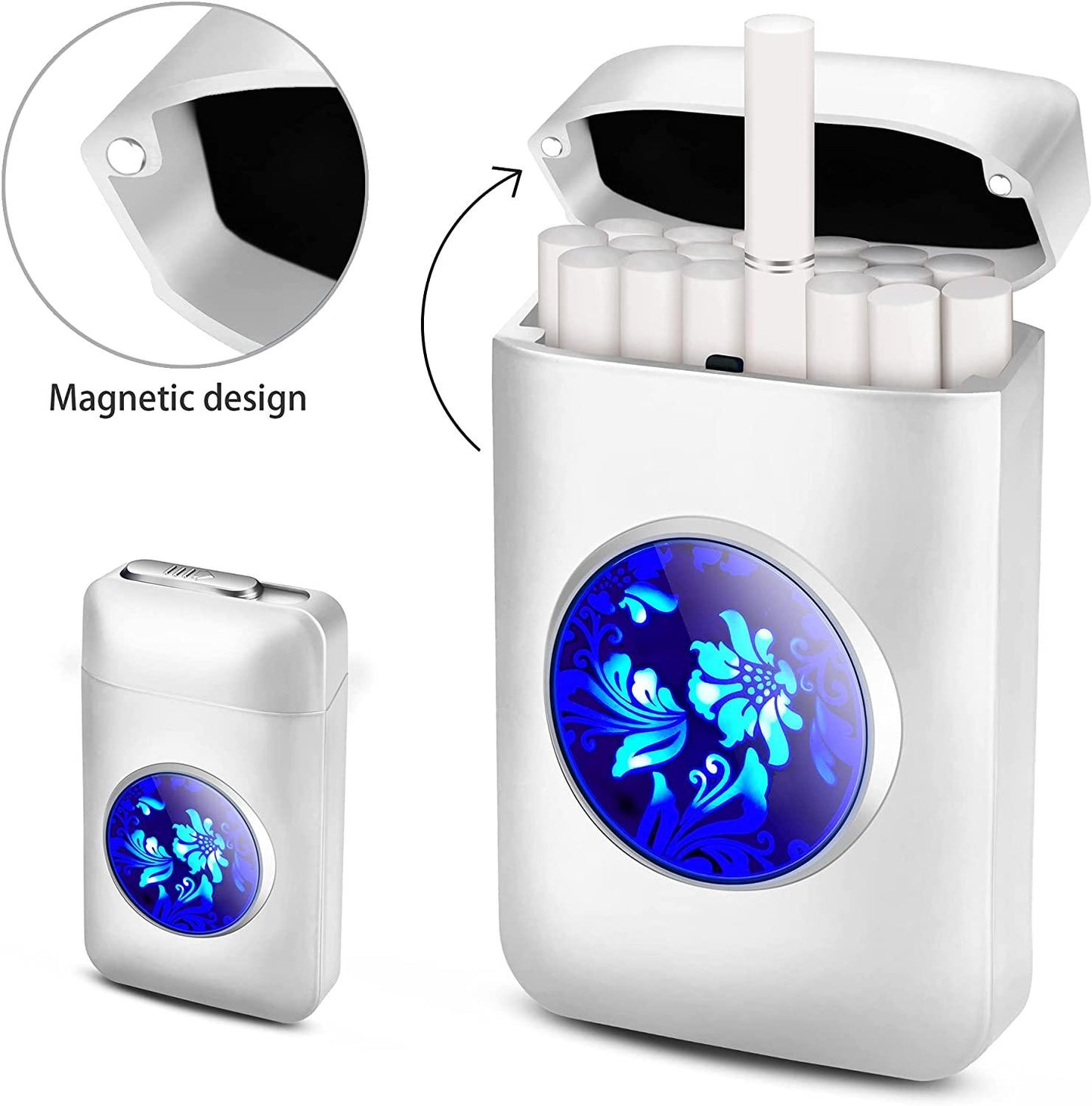 All-in-One: Cigarette Case, Lighter & LED Display