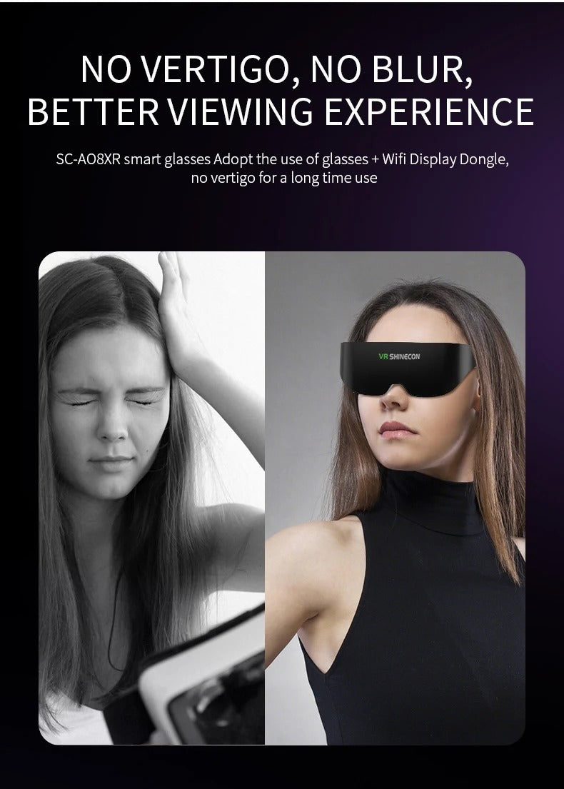 ImmerseXperience VR: Smart Glasses for IMAX Giant Screen, 4K HD, Mobile Projection, and 3D Private Cinema