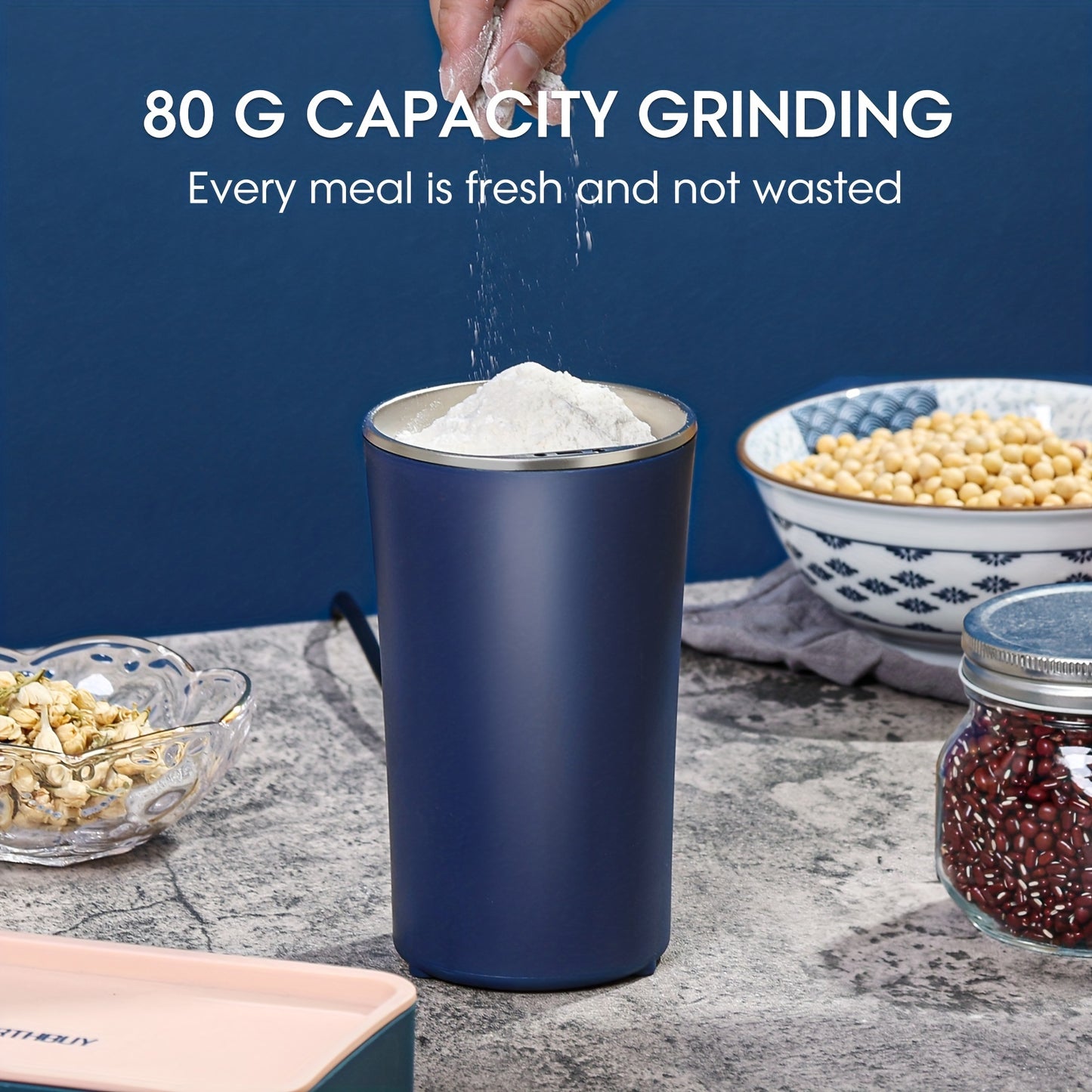 SteelGrind Mini: Portable Stainless Steel Electric Grinder