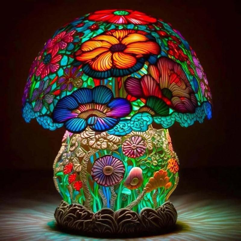 Multi Color Glass Table Lamp