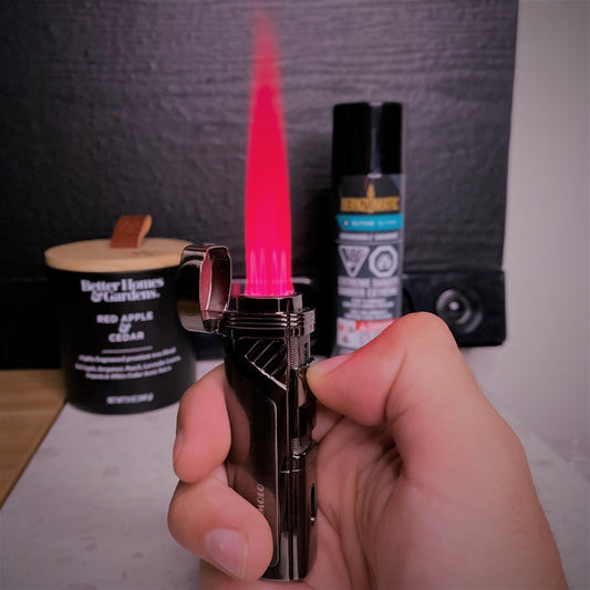 Pinksaber quad jet burner lighter for powerful flames