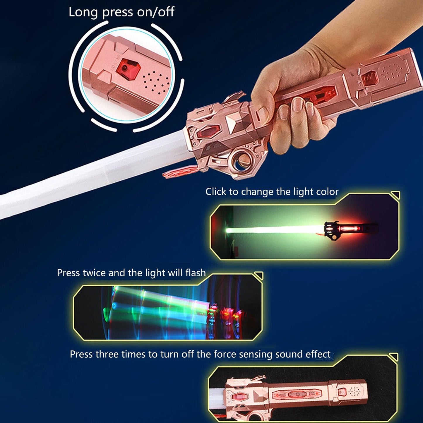 RGB Retractable Laser Sword - ShopAllurefy