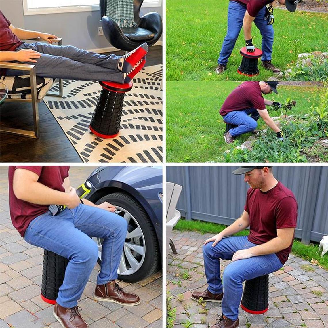 Upgraded Retractable Folding Stool