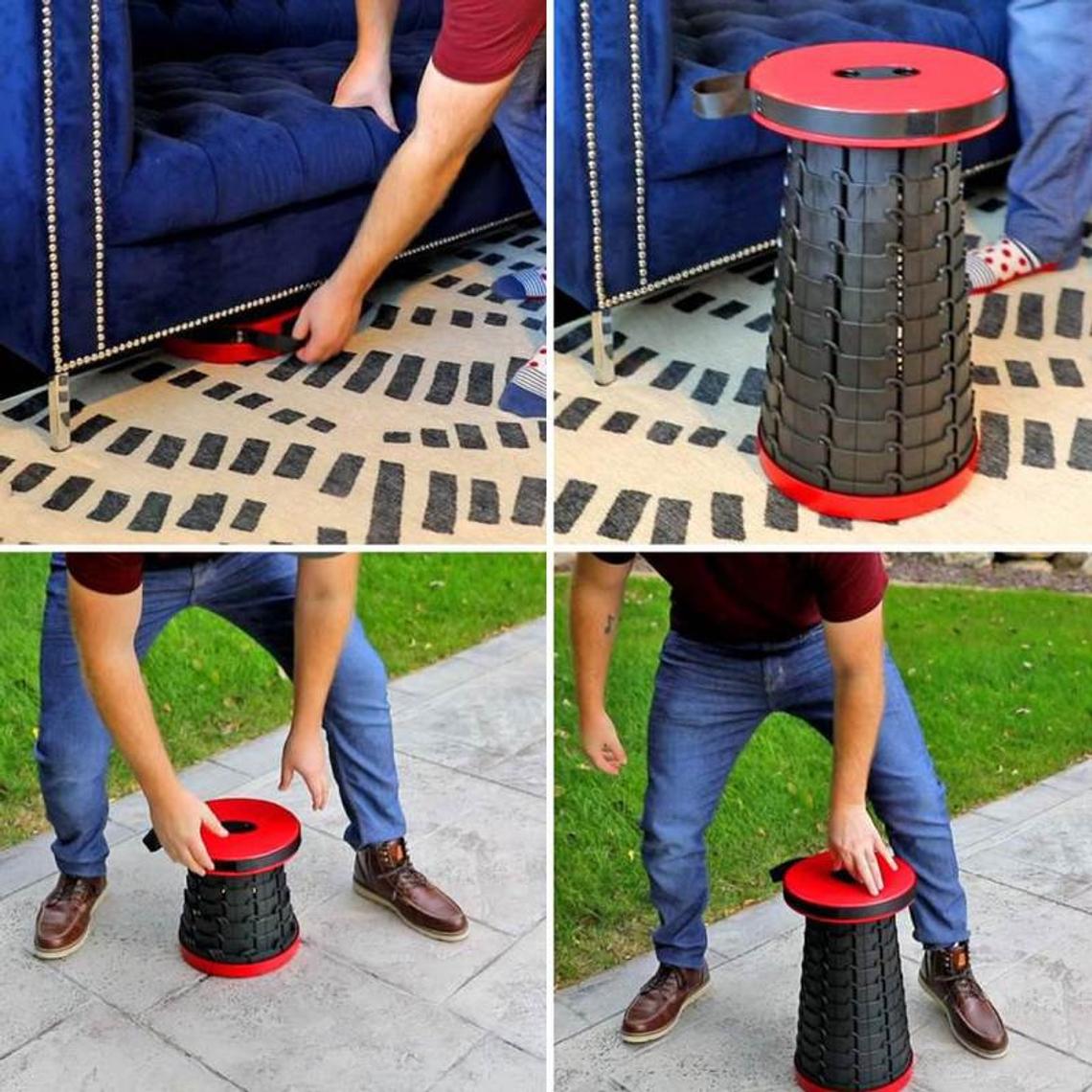 Upgraded Retractable Folding Stool